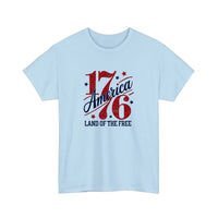 America 1776 Land Of The Free Tee — Light Blue
