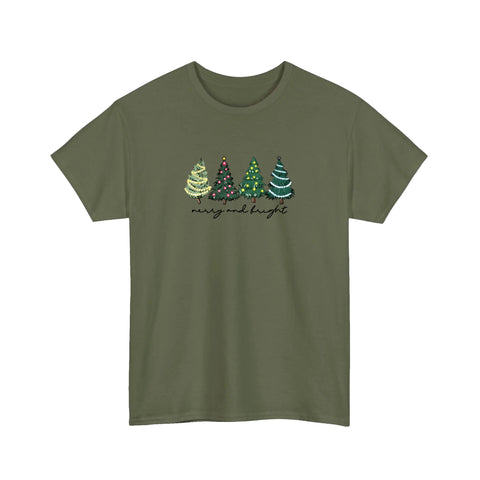 Merry And Bright Christmas Trees Tee