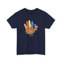 Hand Turkey In A Top Hat Tee — Navy