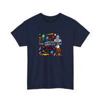 Happy 250 America Doodle Tee — Navy