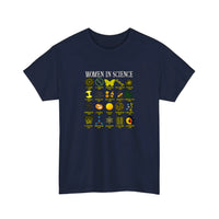 Women In Science Icons Grid Tee — Navy