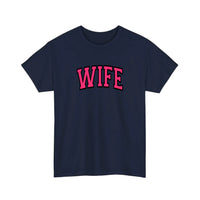 Wife Varsity Arch Tee — Navy