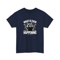 What Is Even Happening Raccoon Tee — Navy