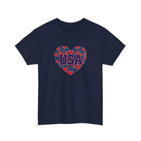 USA Hearts And Stars Tee — Navy