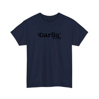Darlin' Vintage Script Tee — Navy