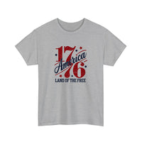 America 1776 Land Of The Free Tee — Sport Grey