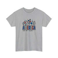 America Wildflower Freedom Tee — Sport Grey