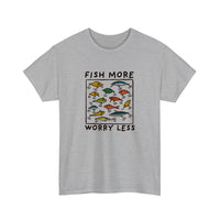 Fish More Worry Less Tee — Sport Grey