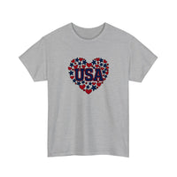 USA Hearts And Stars Tee — Sport Grey