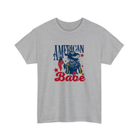 American Babe Cowgirl Flag Tee — Sport Grey