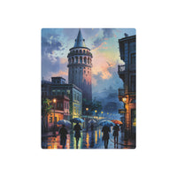 Twilight Over Galata Tower Rainy Stroll