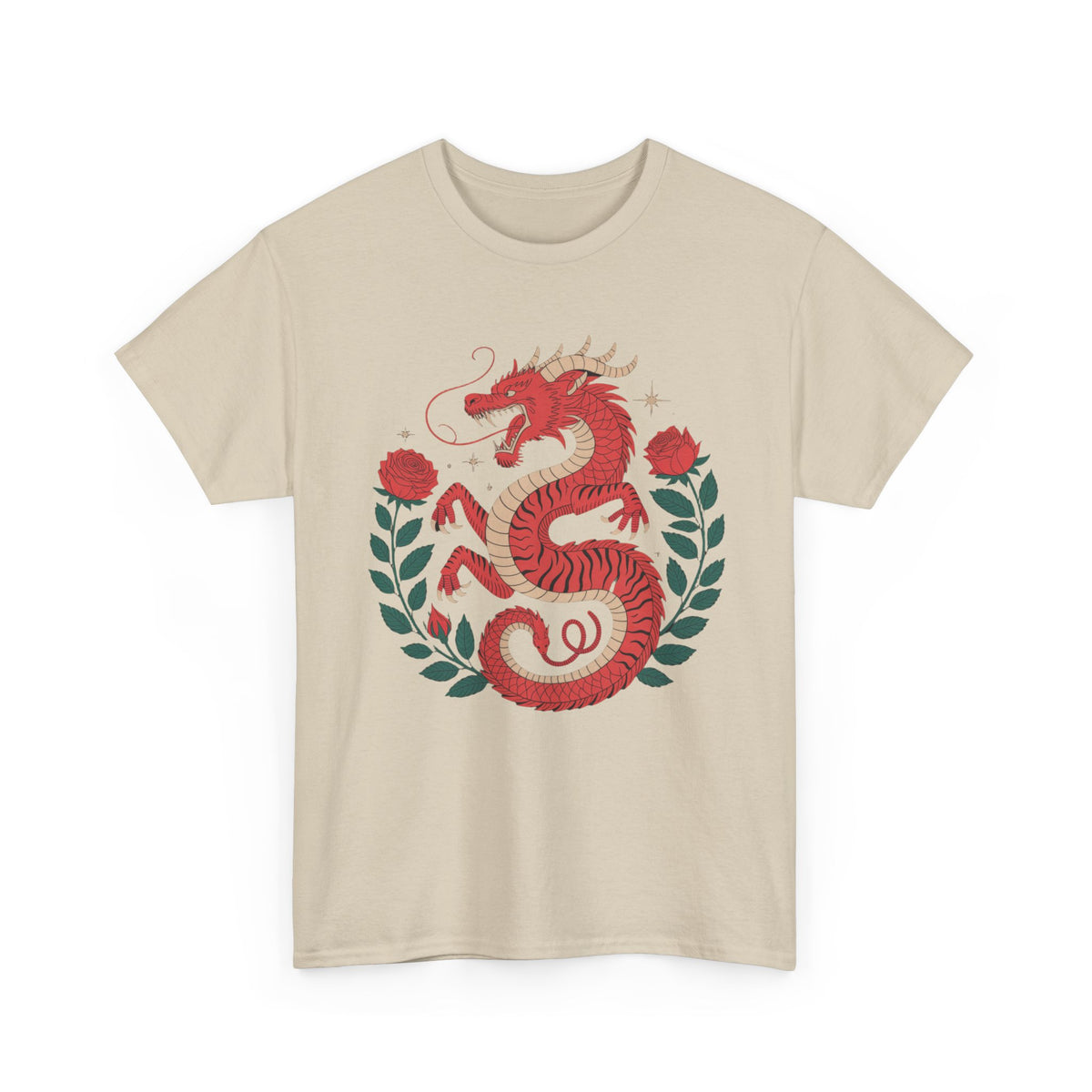Crimson Dragon & Rose Tee