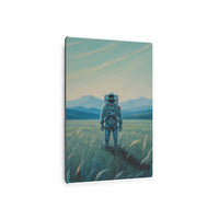 Solitary Astronaut in a Teal Alien Meadow