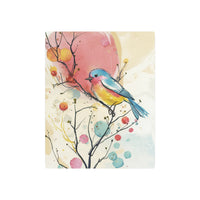 Whimsical Sunrise Songbird in Vibrant Watercolor