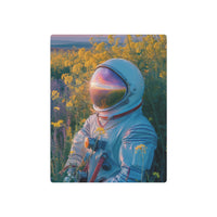 Lost Astronaut Among Wildflower Skies at Dusk