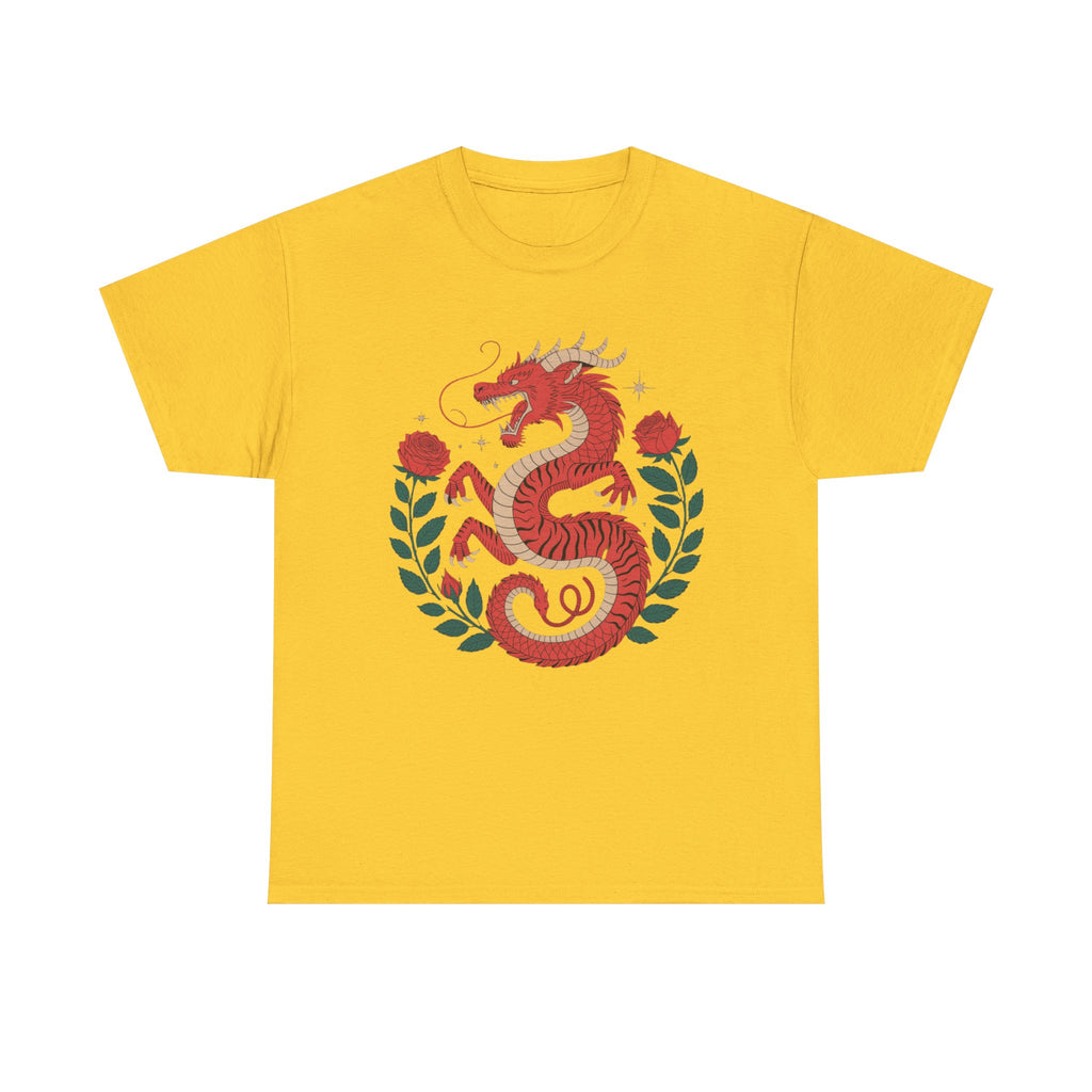 Crimson Dragon & Rose Tee