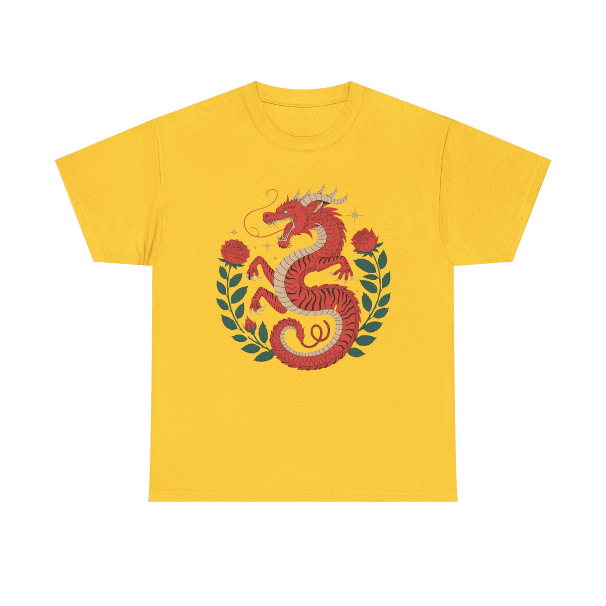 Crimson Dragon & Rose Tee