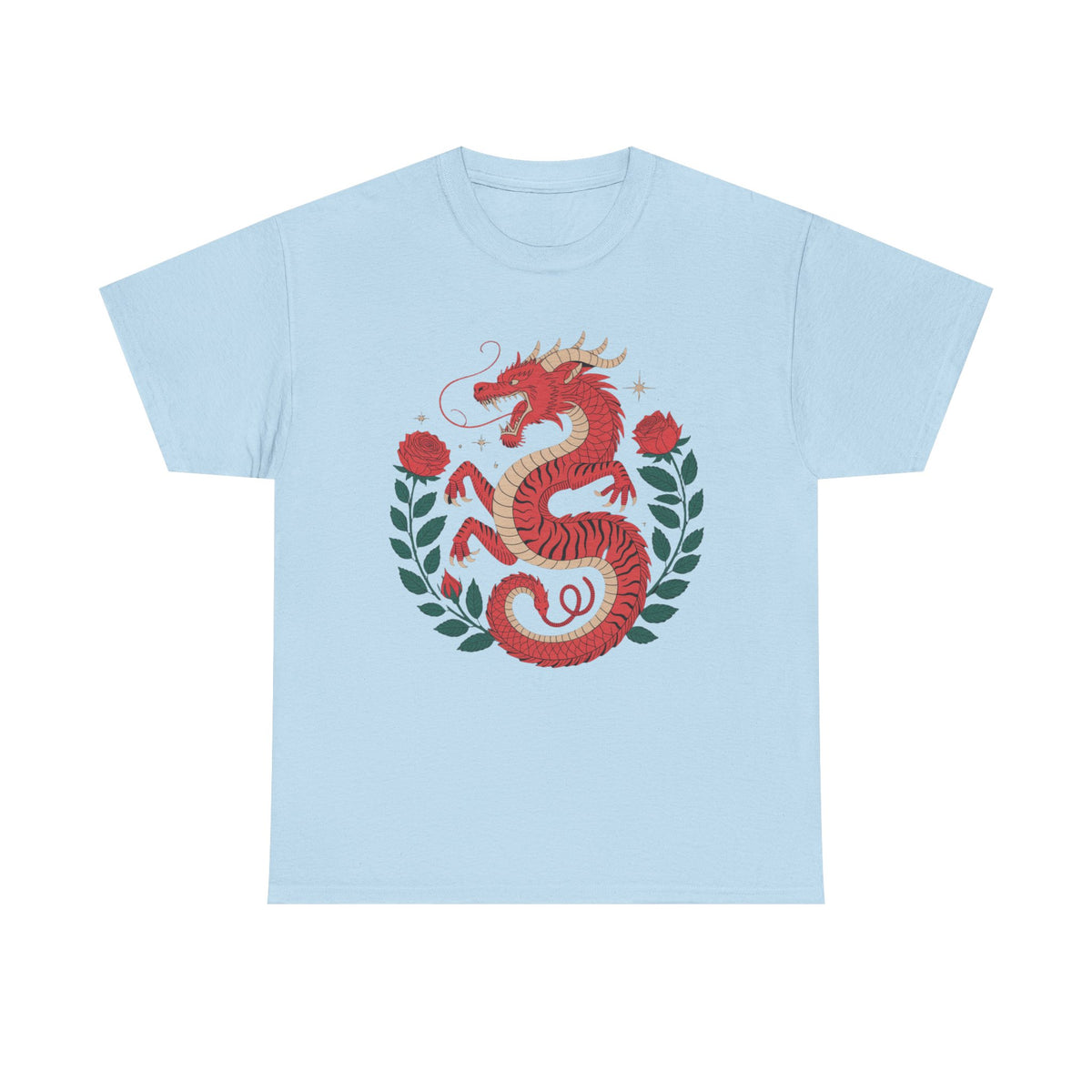 Crimson Dragon & Rose Tee