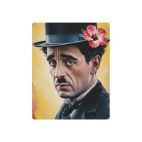 Melancholic Bowler Hat Portrait with Hibiscus