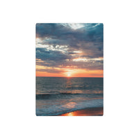 Almost Night Ocean Sunset Reflection on Shore