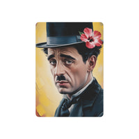 Melancholic Bowler Hat Portrait with Hibiscus