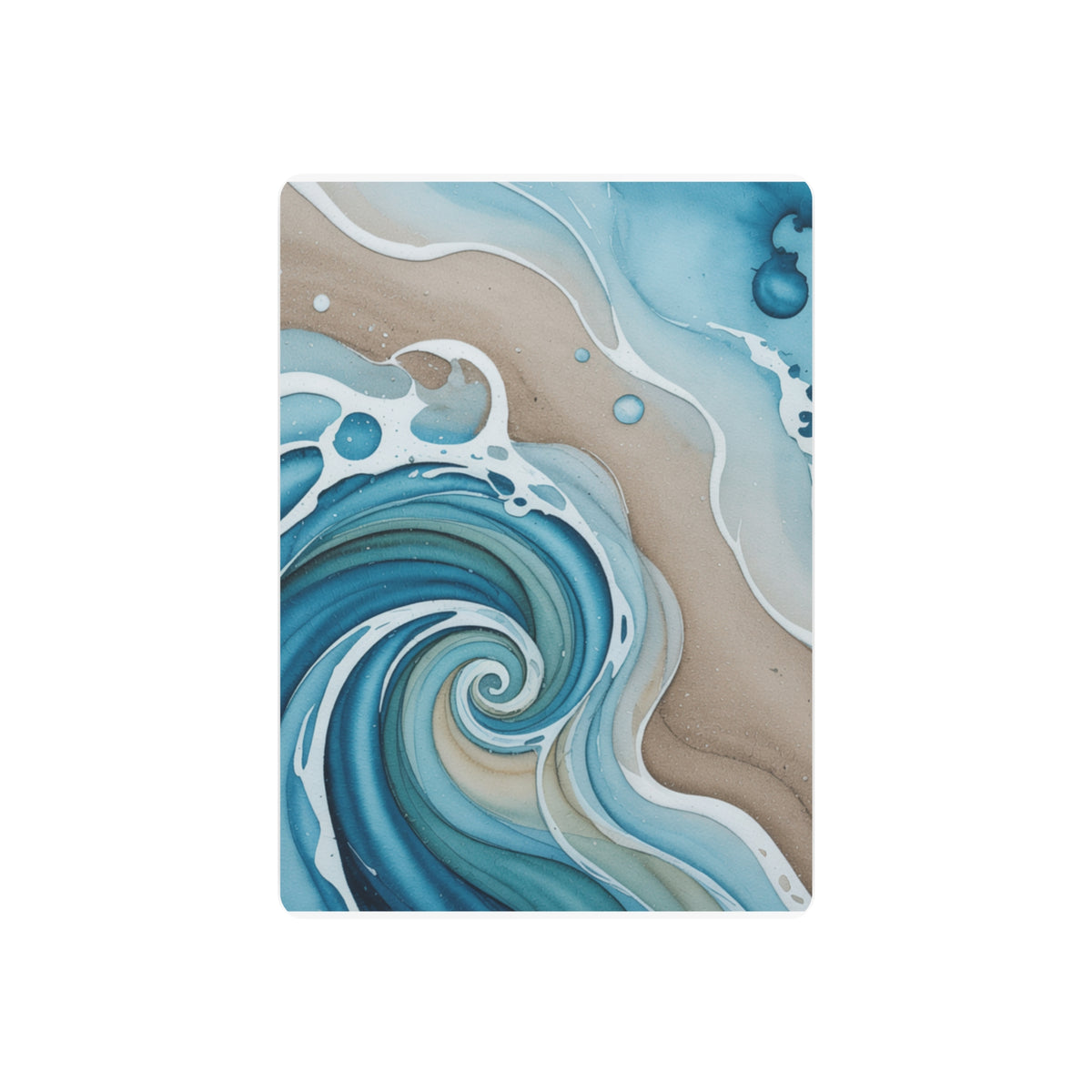 Tidal Whisper Abstract Ocean Swirl Print
