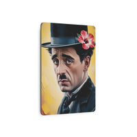 Melancholic Bowler Hat Portrait with Hibiscus