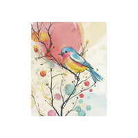 Whimsical Sunrise Songbird in Vibrant Watercolor