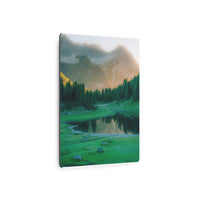 Golden Dawn Over a Serene Alpine Lake